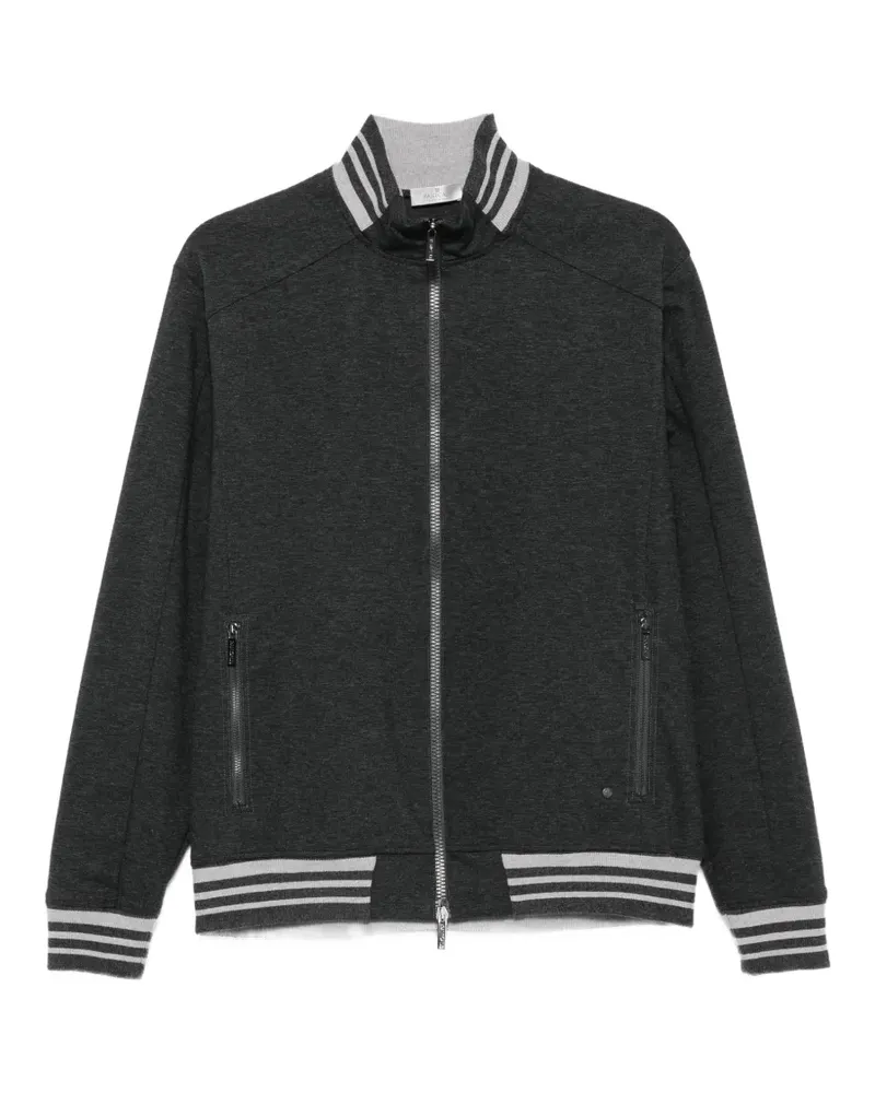 PANICALE Cashmere Sportjacke mit Streifen - Grau Grau