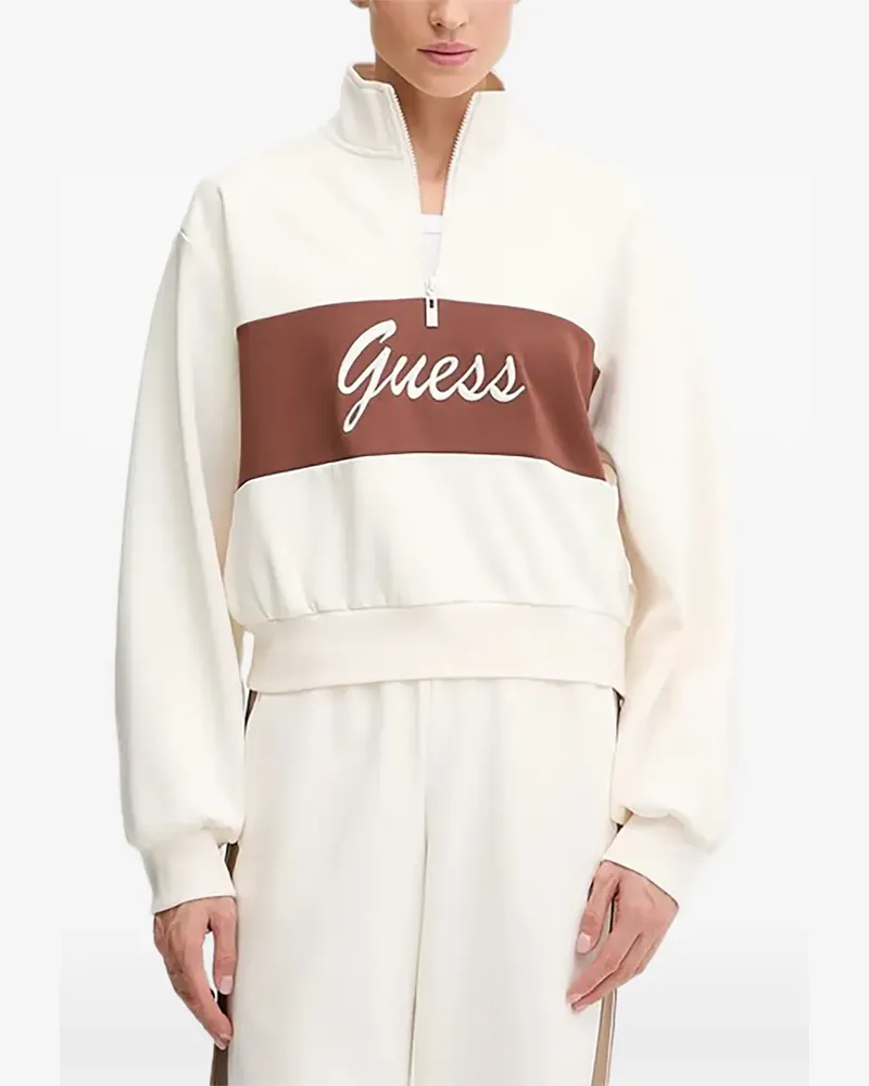 Guess zip colourblock sweatshirt - Nude Nude