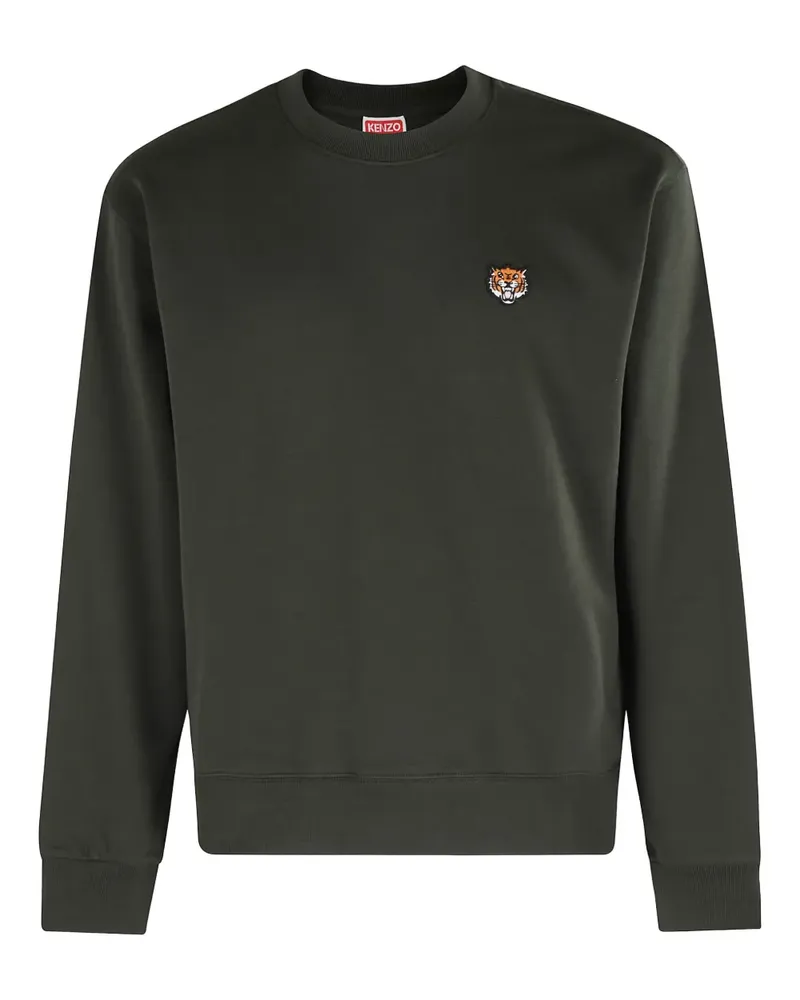 Kenzo Sweatshirt mit Tigerstickerei - Grün Grün