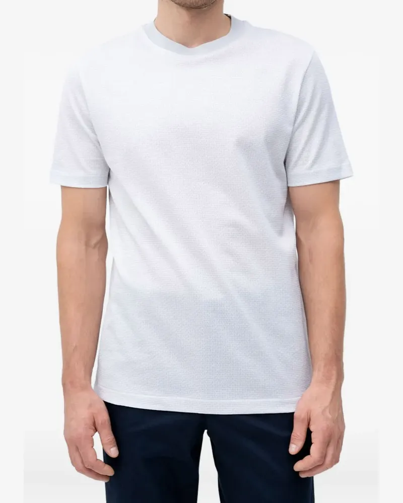 HUGO BOSS Strukturiertes T-Shirt - Weiß Weiß