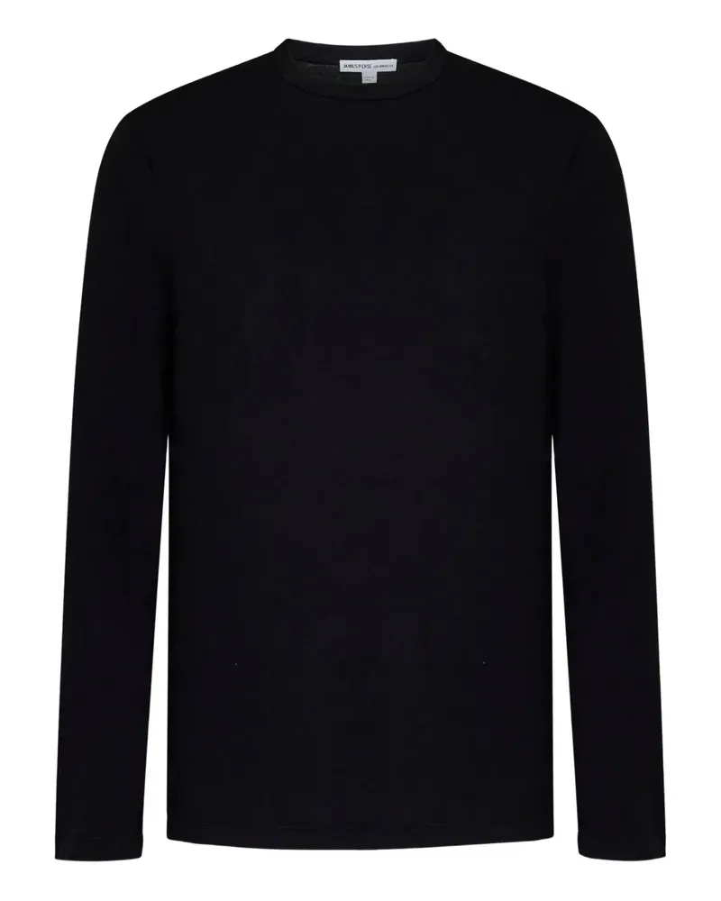 James Perse Klassisches Langarmshirt - Schwarz Schwarz
