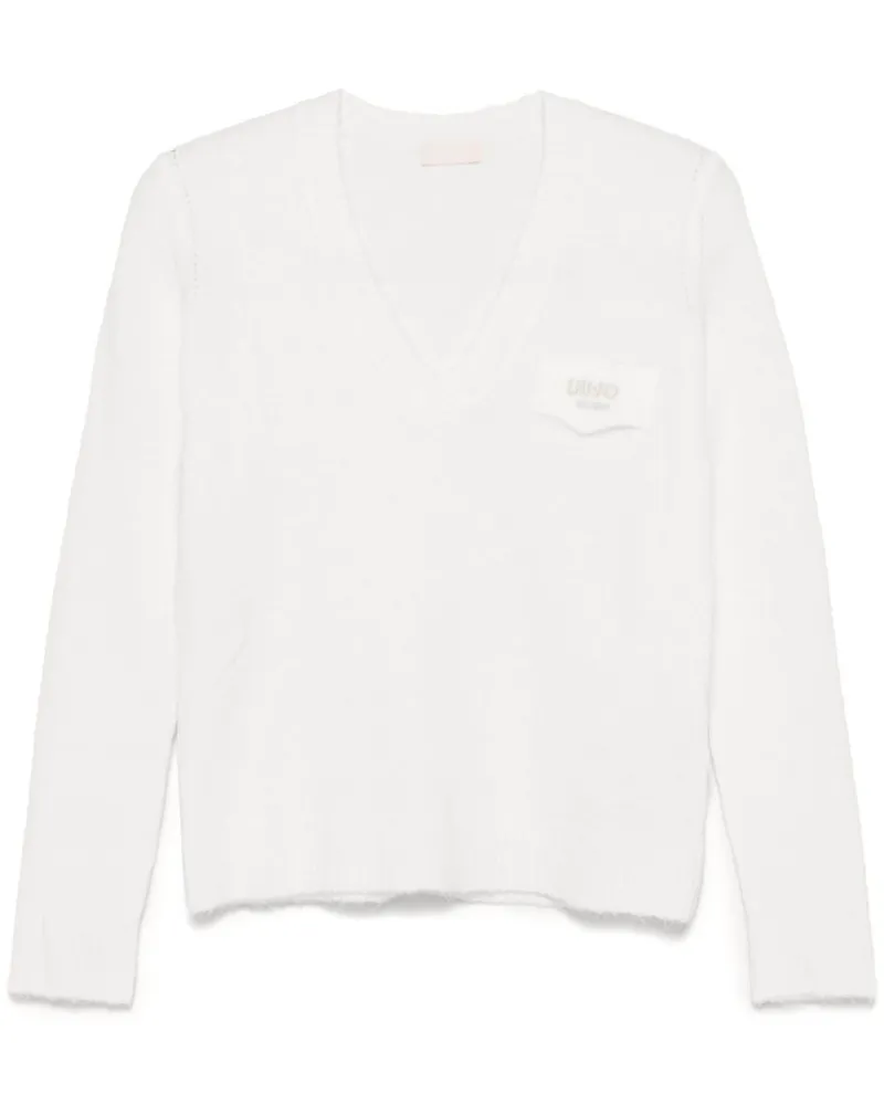 Liu Jo Pullover mit Logo-Stickerei - Weiß Weiß