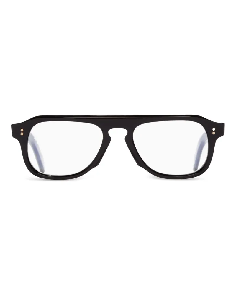 Cutler and Gross Brille mit rundem Gestell - Schwarz Schwarz