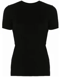 Ralph Lauren T-Shirt aus geripptem Strick Schwarz