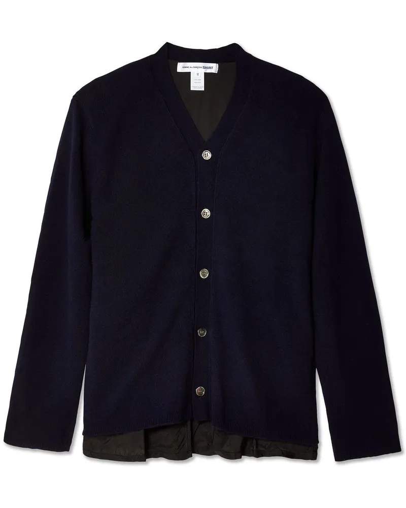 Comme des Garçons Cardigan im Layering-Look - Blau Blau