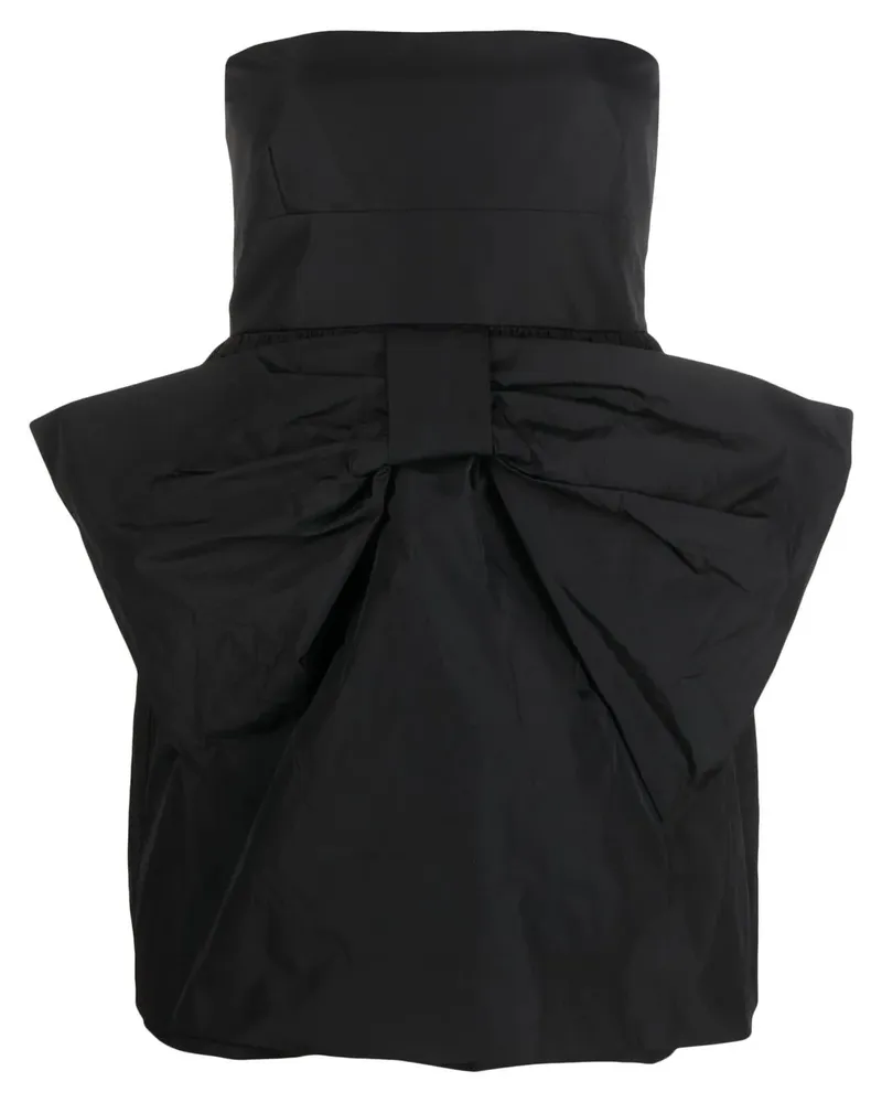 RED Valentino Schulterfreies Minikleid - Schwarz Schwarz