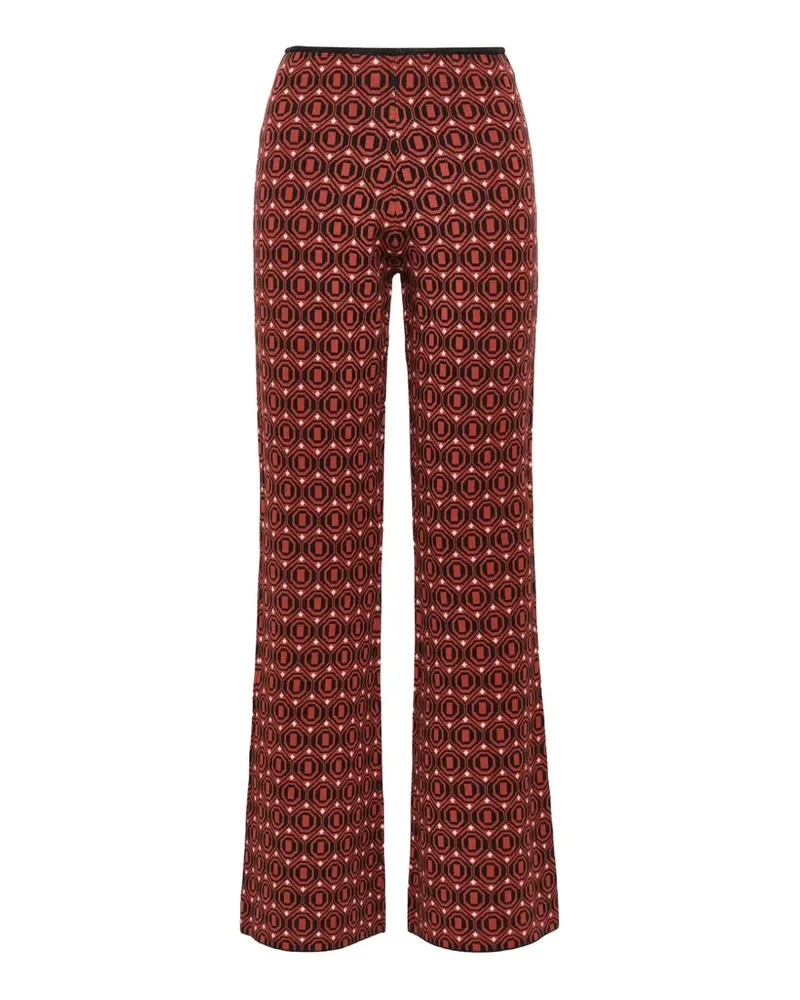 Maliparmi Gerade Hose aus Jacquard-Strick - Rot Rot
