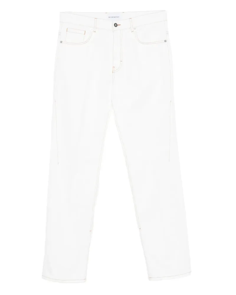 Givenchy Jeans mit Kontrastnähten - Weiß Weiß