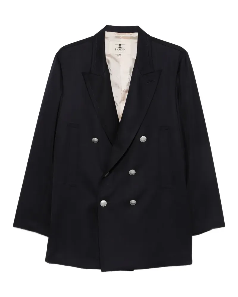 BARENA Doppelreihige Jacke mit steigendem Revers - Blau Blau