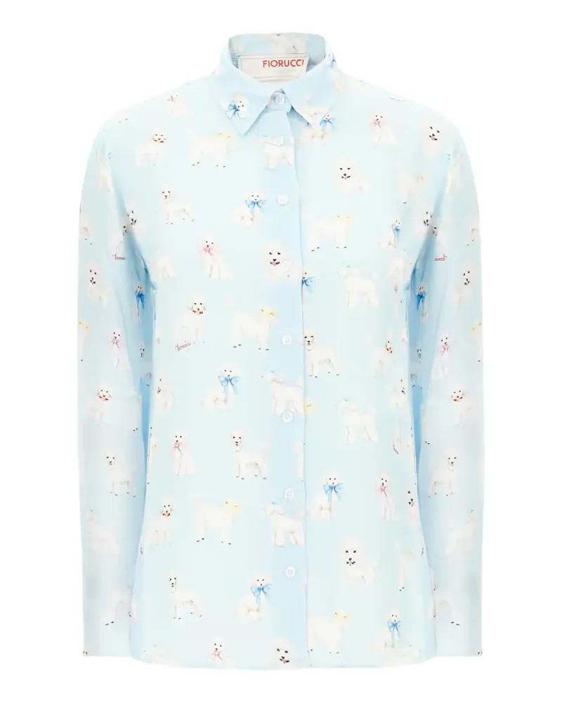 Fiorucci Hemd mit Pudel-Print - Blau Blau