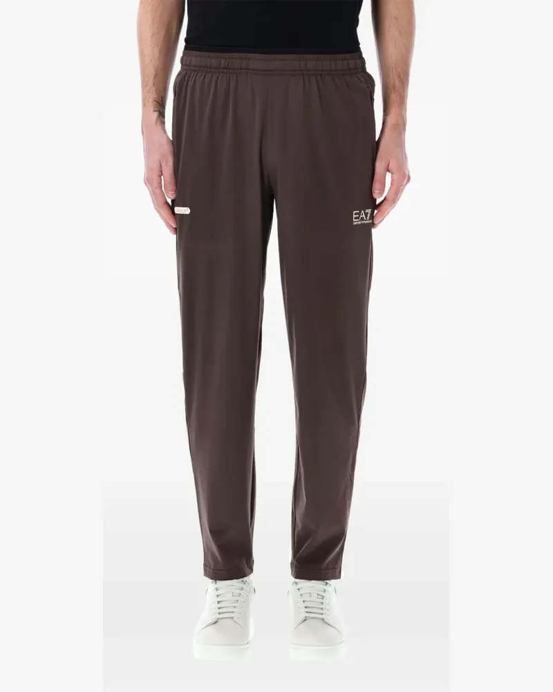 EA7 Jogginghose mit Logo-Print - Braun Braun
