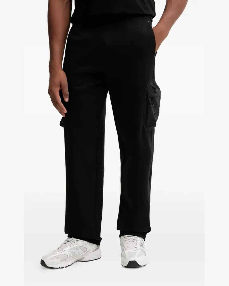 EA7 logo-patch track pants - Schwarz Schwarz