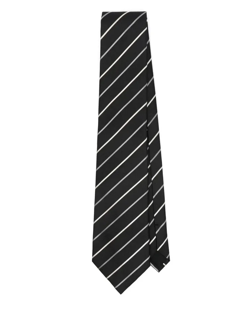 Saint Laurent Krawatte mit Jacquardmuster - Schwarz Schwarz