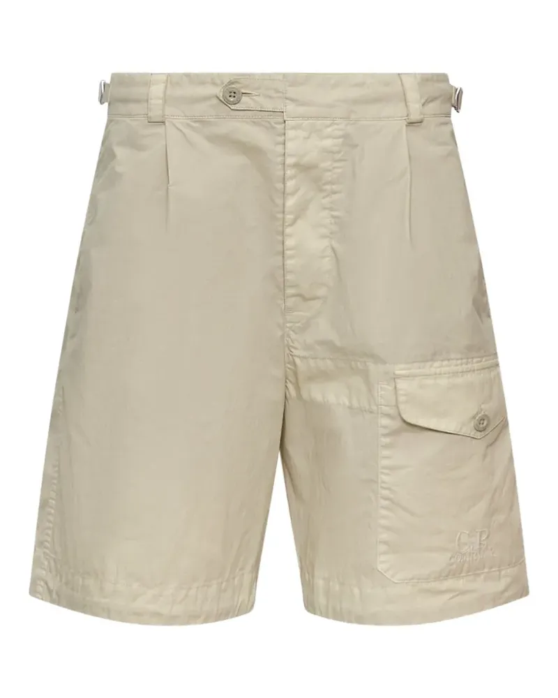 C.P. Company 50 Fili Wax pleated cargo shorts - Nude Nude