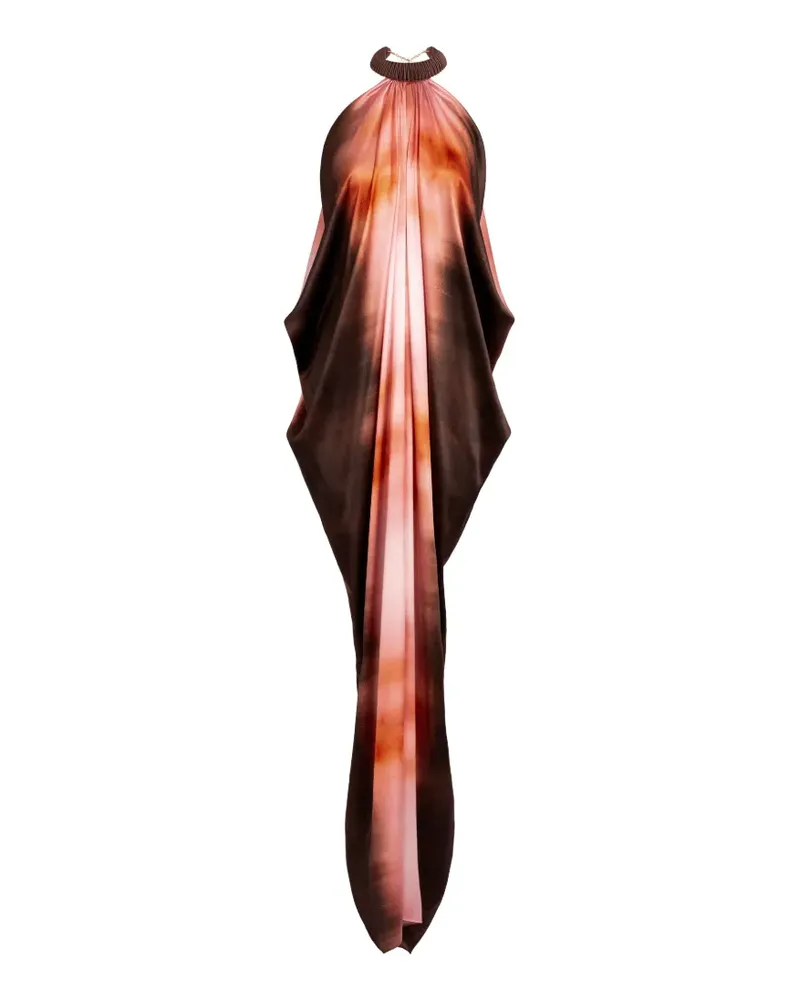 Silvia Tcherassi Mene Neckholder-Maxikleid - Braun Braun