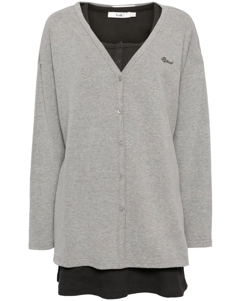 b+ab Cardigan im Layering-Look - Grau Grau