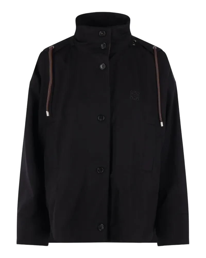 Loewe Kapuzenjacke mit Knöpfen - Schwarz Schwarz