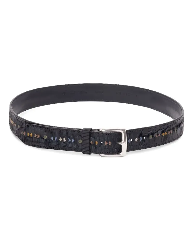 Orciani Blade Symbol textured buckle belt - Blau Blau