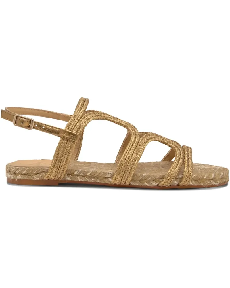 Castañer metallic weave flat sandals - Gold Gold