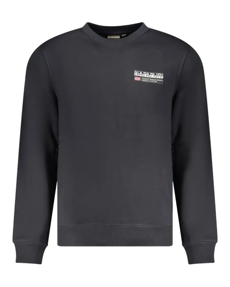 Napapijri logo-embroidered cotton sweater - Grau Grau