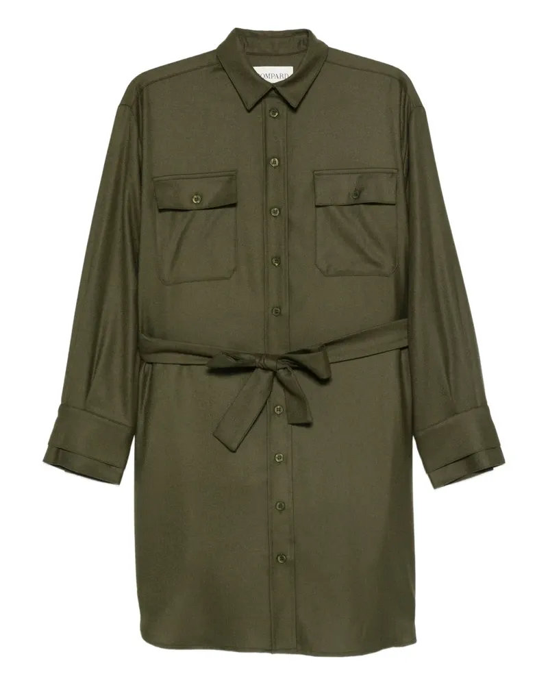 Eric Bompard Hemdkleid mit Gürtel - Grün Grün
