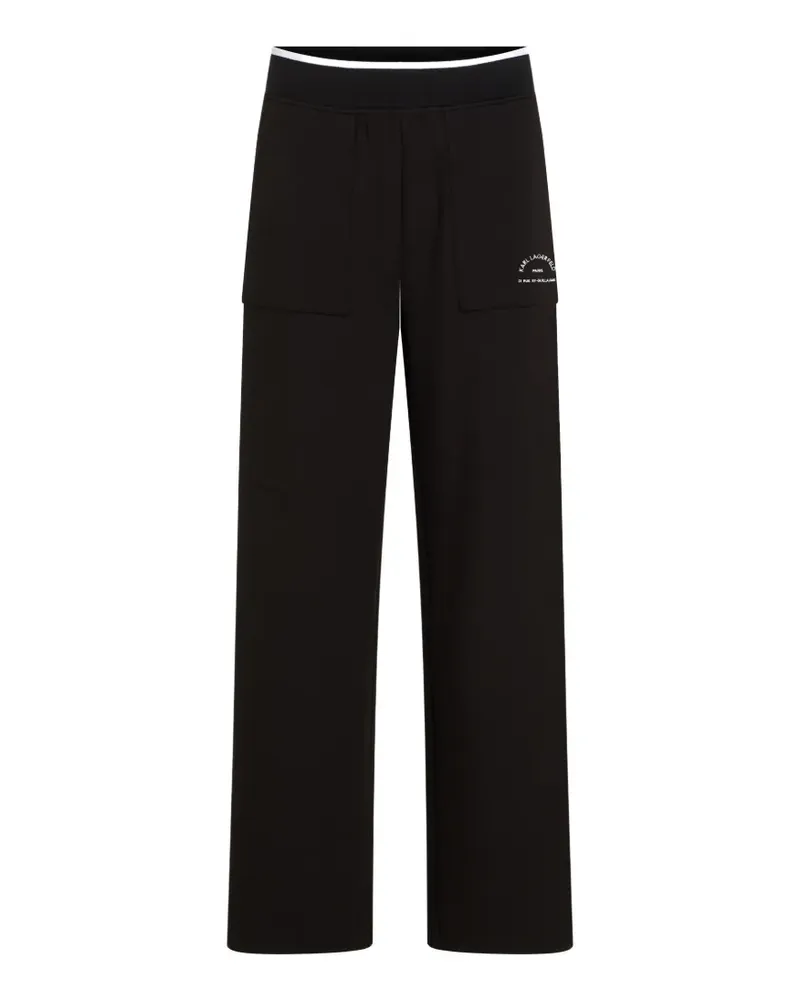 Karl Lagerfeld Rue St-Guillaume Jogginghose mit aufgesetzten Taschen - Schwarz Schwarz