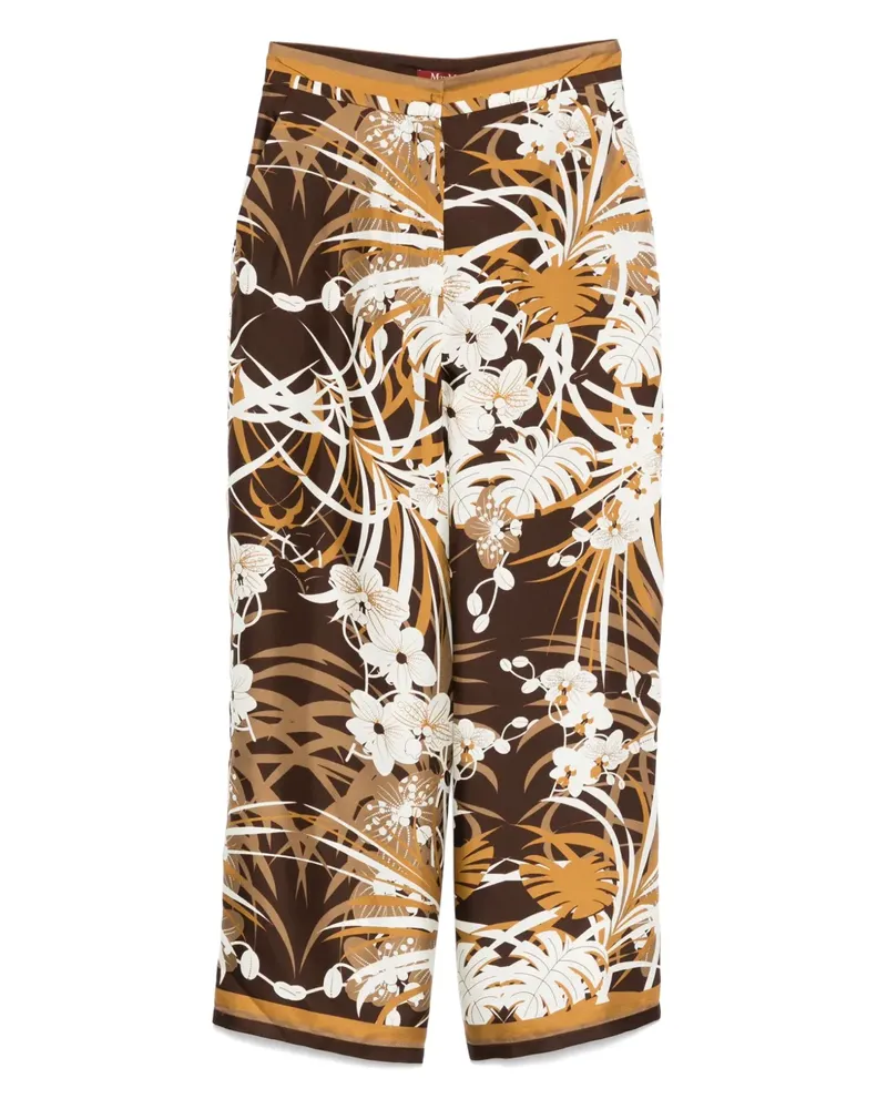 Max Mara Hose aus Seide - Braun Braun