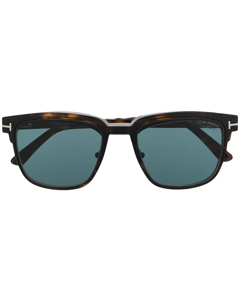 Tom Ford Brille mit getönten Clip-On-Gläsern - Schwarz Schwarz
