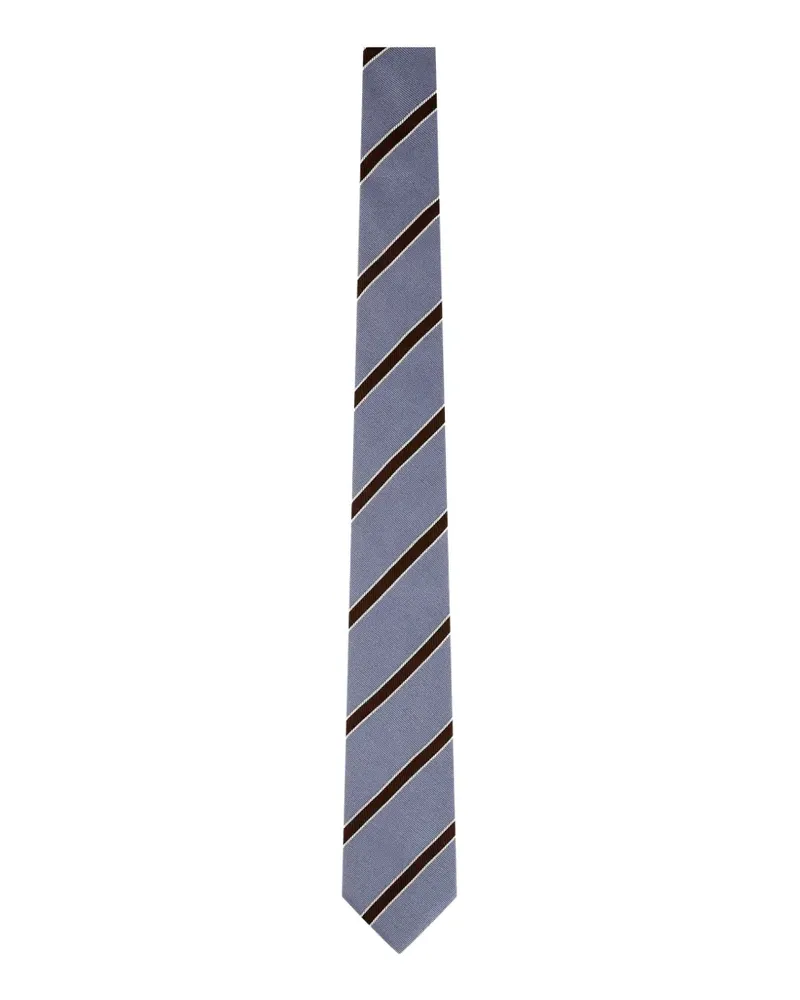 Corneliani Seidenkrawatte mit diagonalen Streifen - Blau Blau