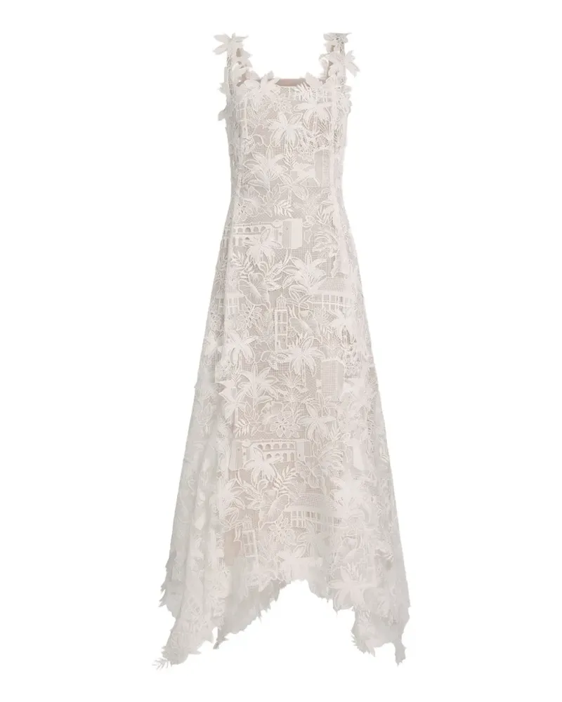 Oscar de la Renta Dominican Landscape Guipure Kleid - Weiß Weiß