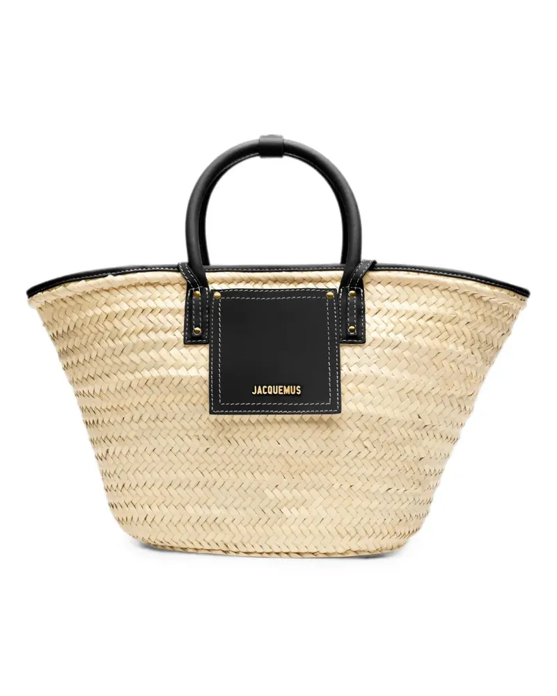 Jacquemus The Soli Strandtasche aus Raffiabast - Nude Nude