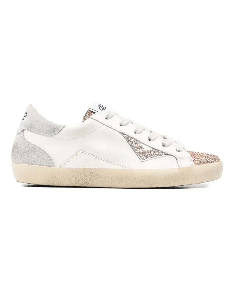 4B12 Suprime glitter-detail sneakers - Weiß Weiß