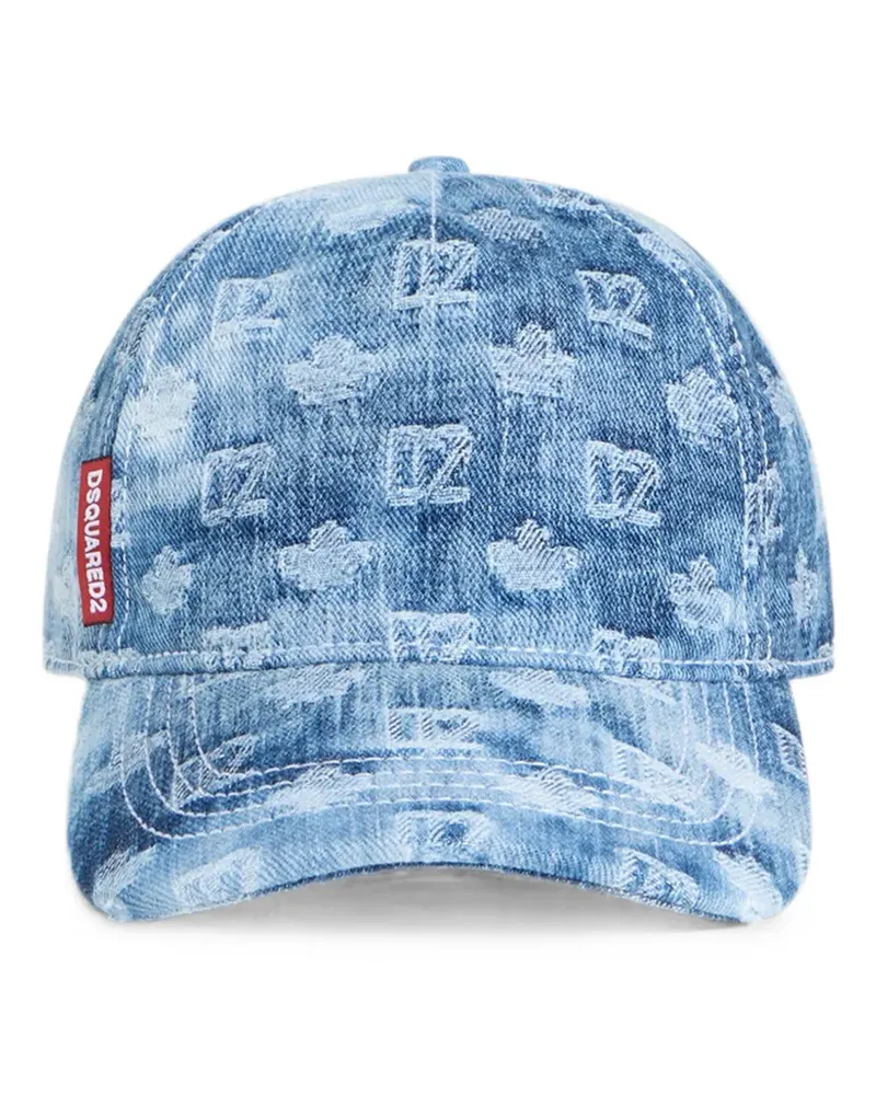 Dsquared2 D2 Baseballkappe mit Monogramm - Blau Blau