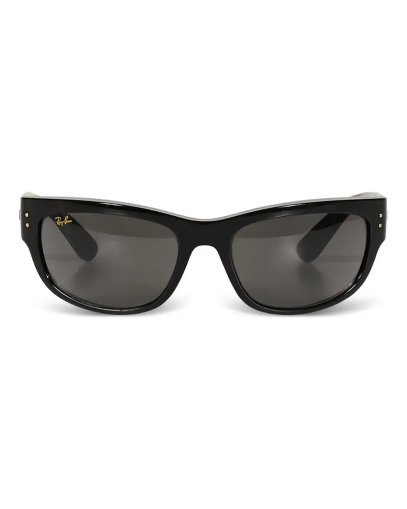Ray Ban Mega Balorama Sonnenbrille mit eckigem Gestell - Schwarz Schwarz