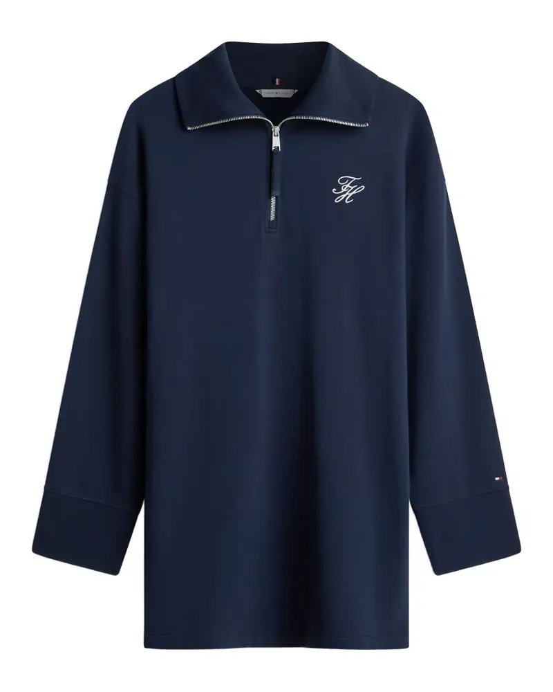 Tommy Hilfiger zip-up logo-detail mini dress - Blau Blau