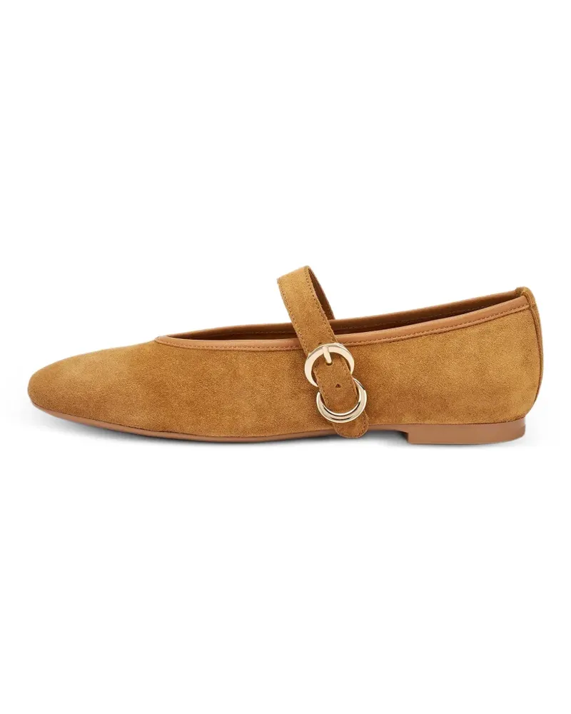 FRAU Etched Ballerinas aus Wildleder mit Schnallenverschluss - Braun Braun