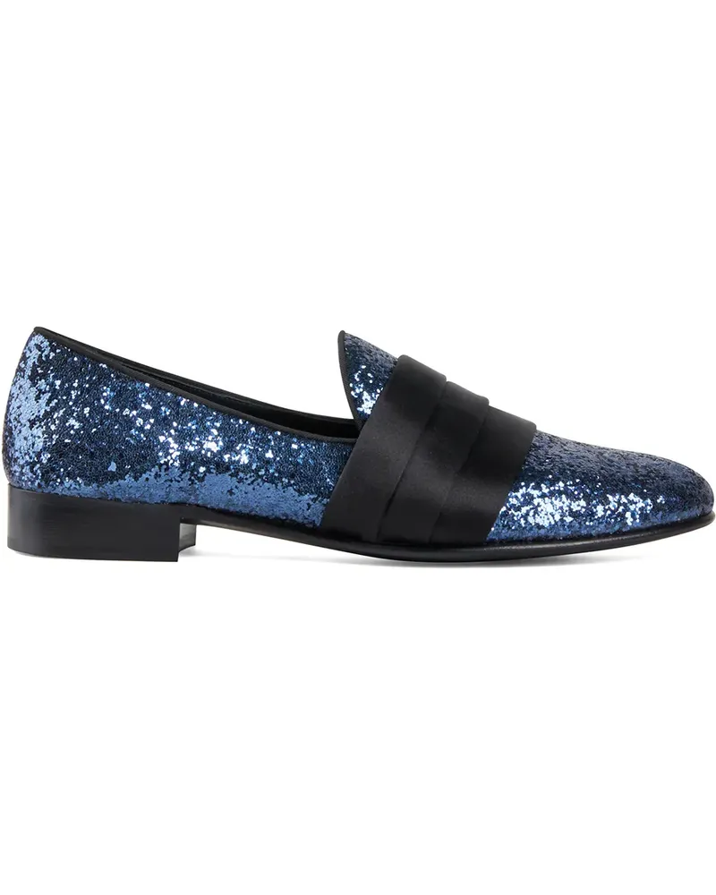 Giuseppe Zanotti Patrick' Loafer mit Pailletten - Blau Blau