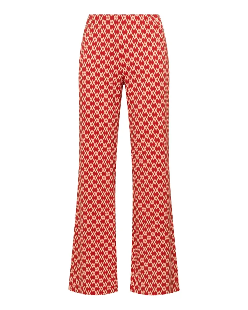 Maliparmi Diamond Glow geometric-print trousers - Rot Rot