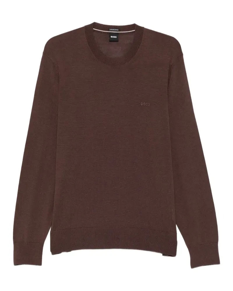 HUGO BOSS Pullover mit Logo-Stickerei - Braun Braun