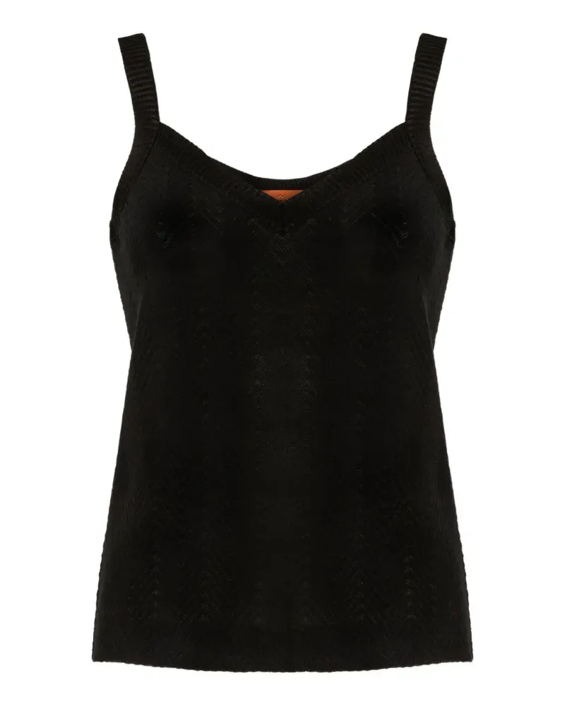 Missoni V-neck sleeveless tank top - Schwarz Schwarz