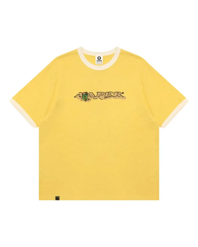 BAPE T-Shirt mit grafischem Print - Gelb Gelb