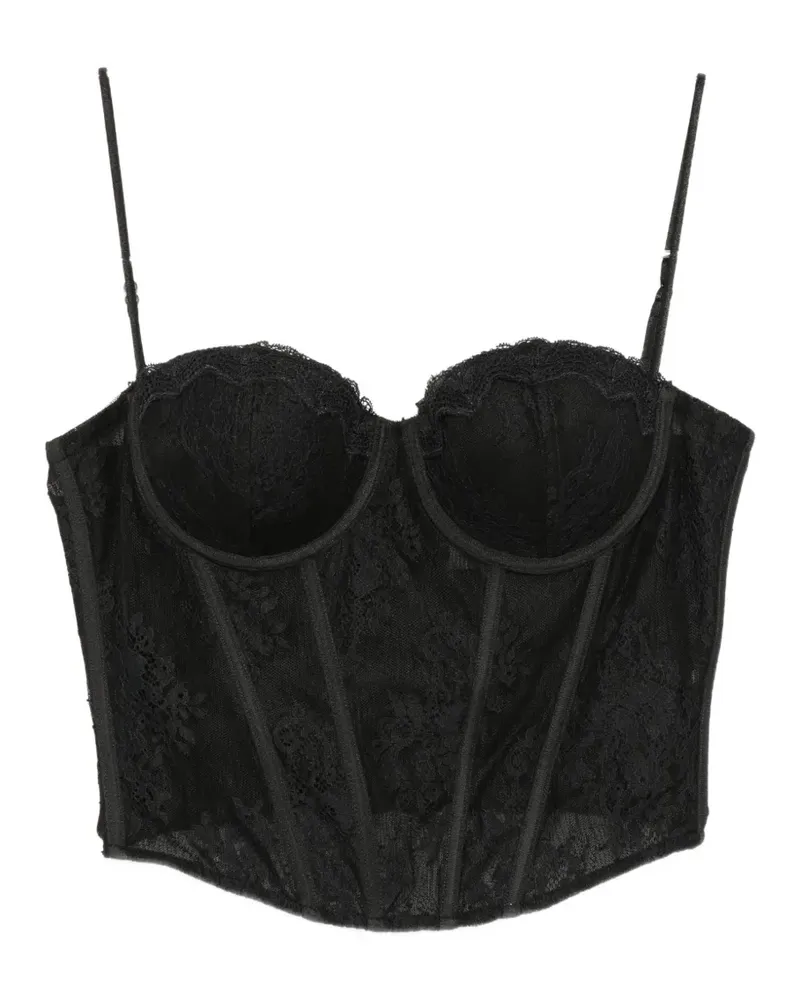 Aniye By Ärmelloses Vivì Oberteil mit Spitze - Schwarz Schwarz