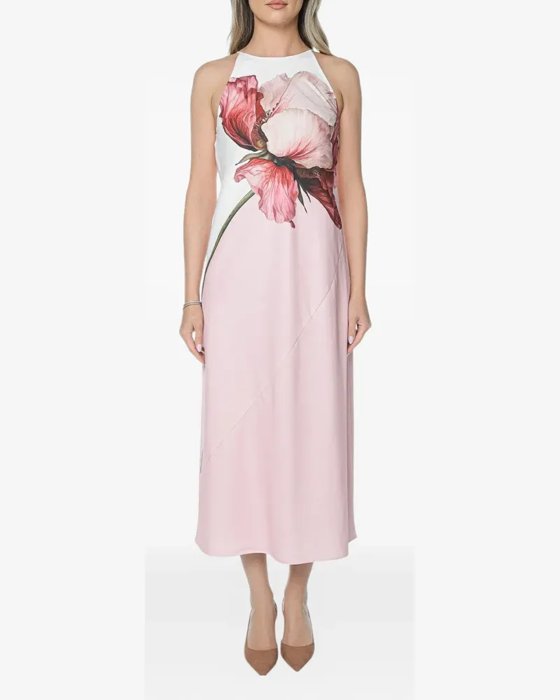 Ted Baker Lowela floral-print halter-neck dress - Rosa Rosa