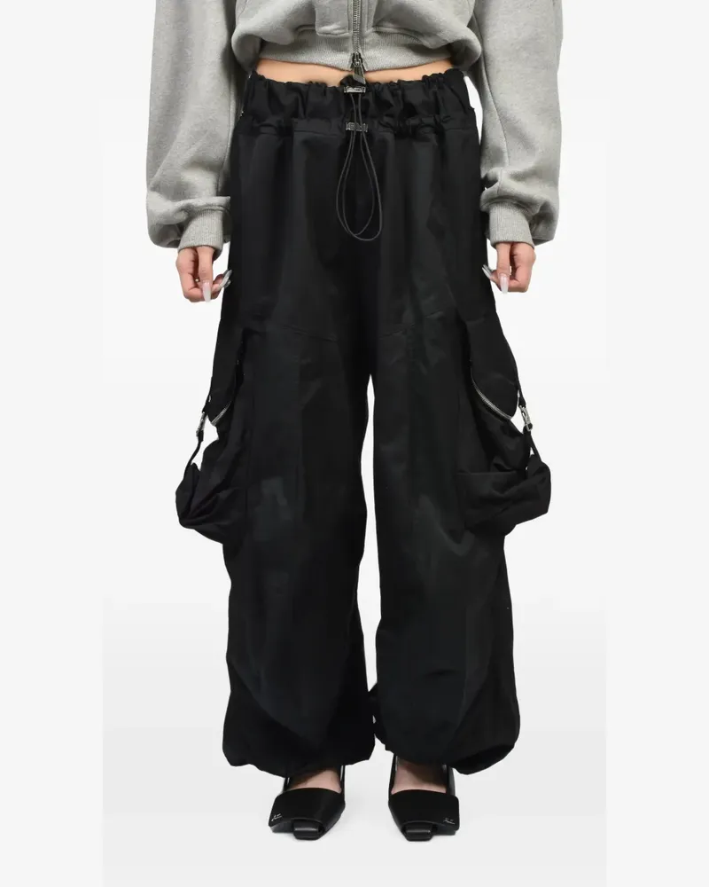 ATTICO Cargohose mit Kordelzug - Schwarz Schwarz