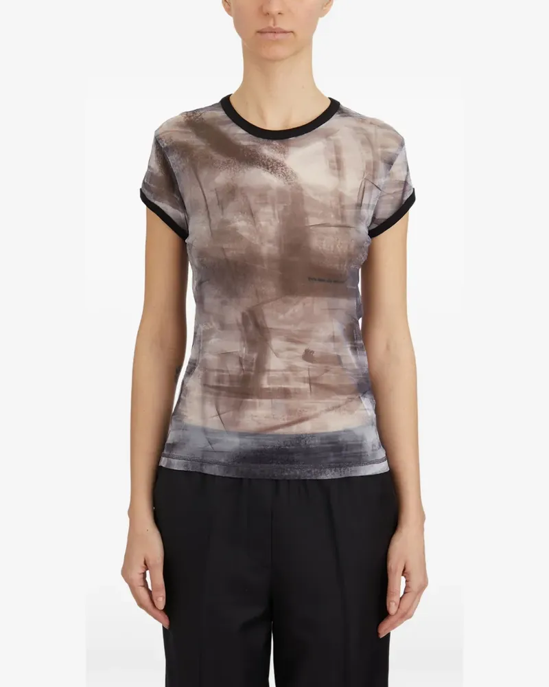 Helmut Lang graphic-print T-shirt - Schwarz Schwarz