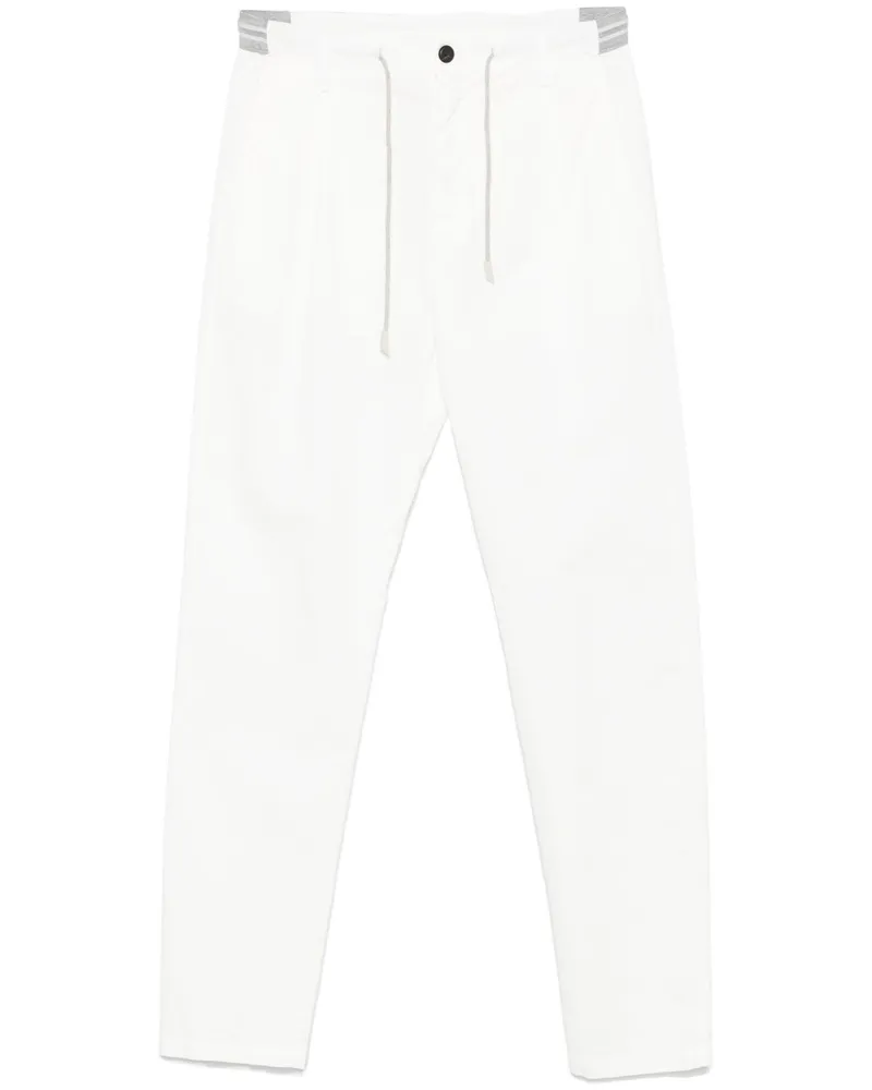 Eleventy Plissierte Tapered-Hose - Weiß Weiß