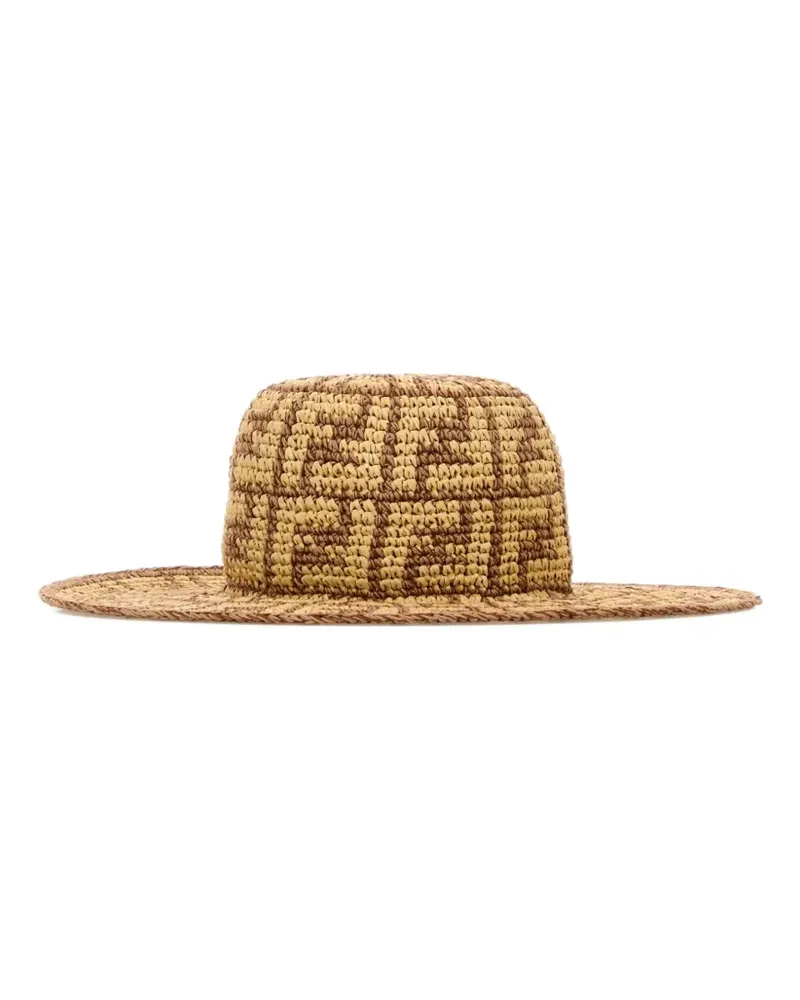Fendi Hut mit FF-Motiv - Nude Nude
