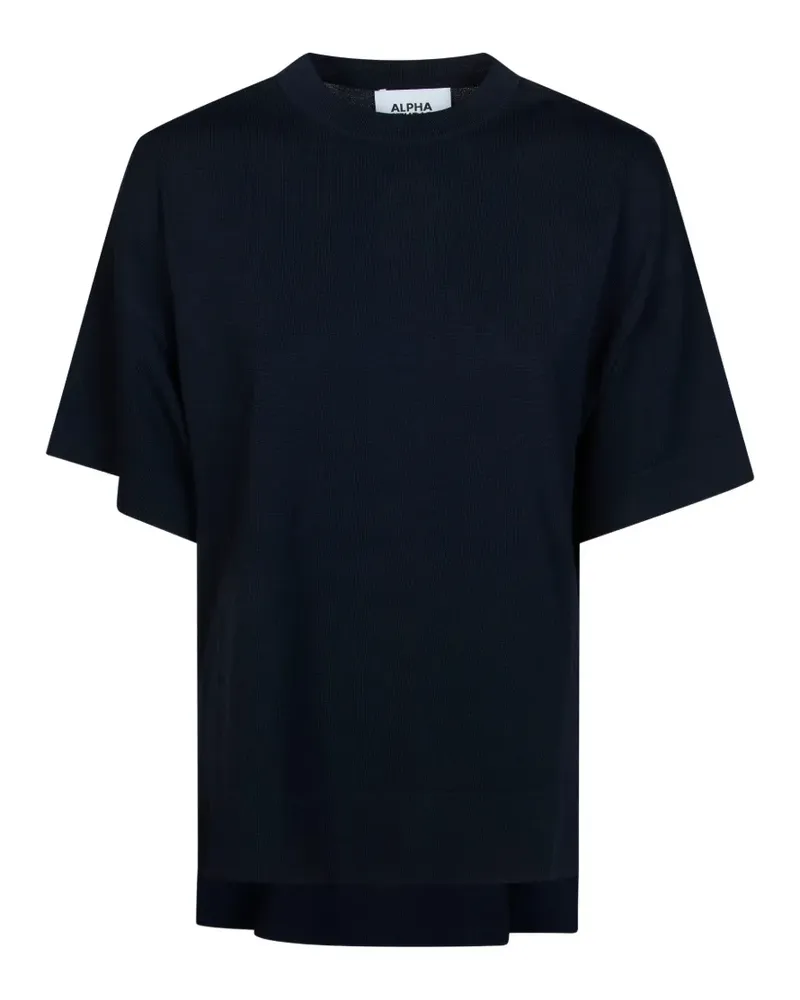 Alpha Studio side-slit T-shirt - Blau Blau