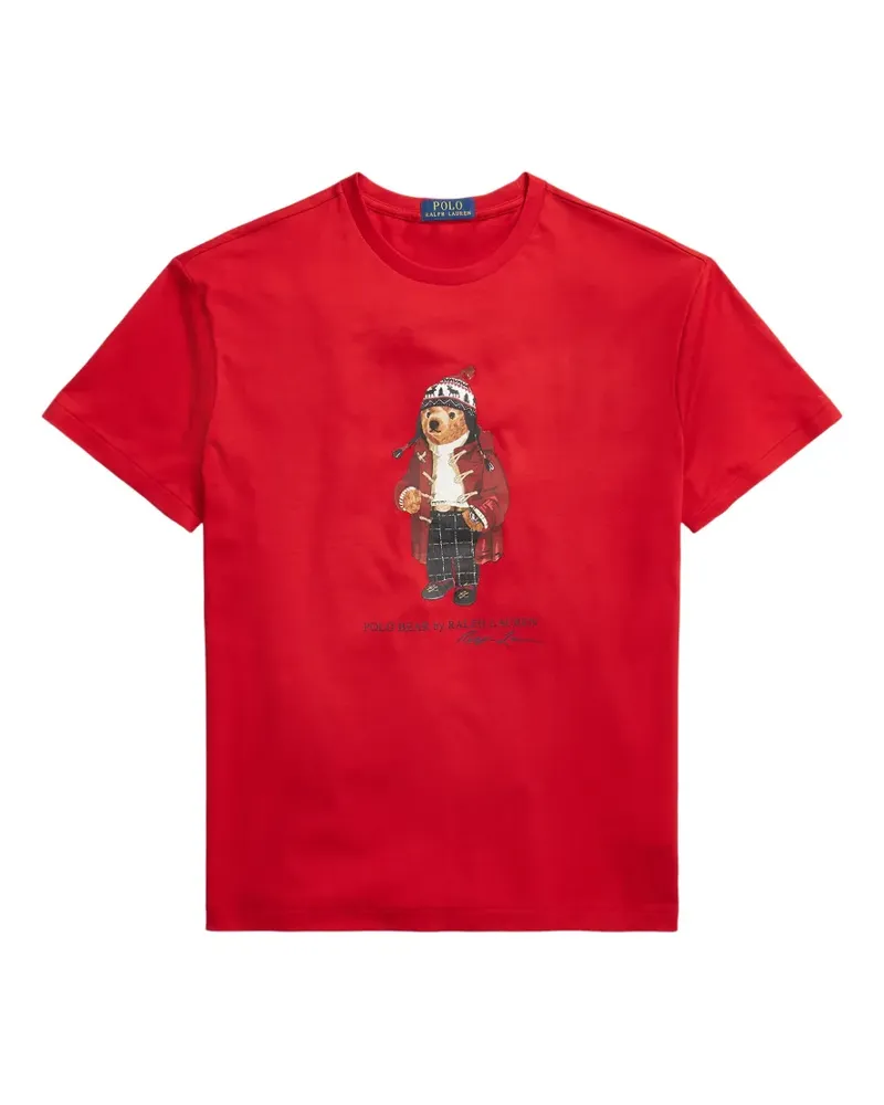 Ralph Lauren bear-print T-shirt - Rot Rot