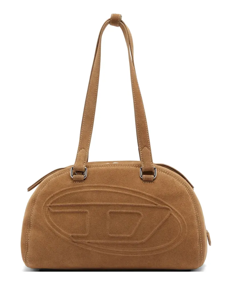 Diesel 1DR Dome suede tote bag - Nude Nude